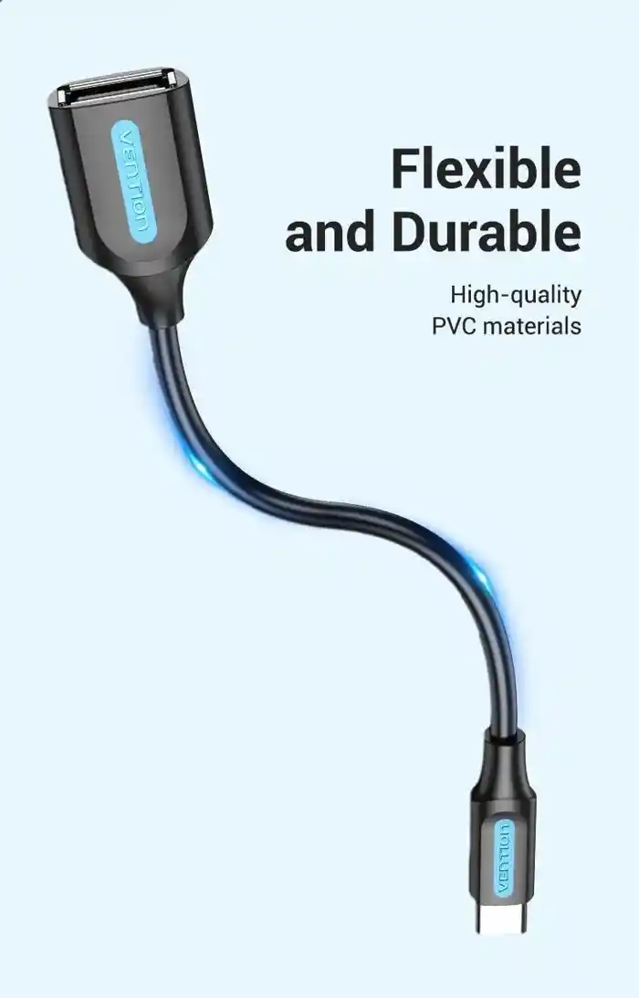 VENTION CCSBB USB 2.0 C Male to A Female OTG Cable 0.15M PVC Type Black